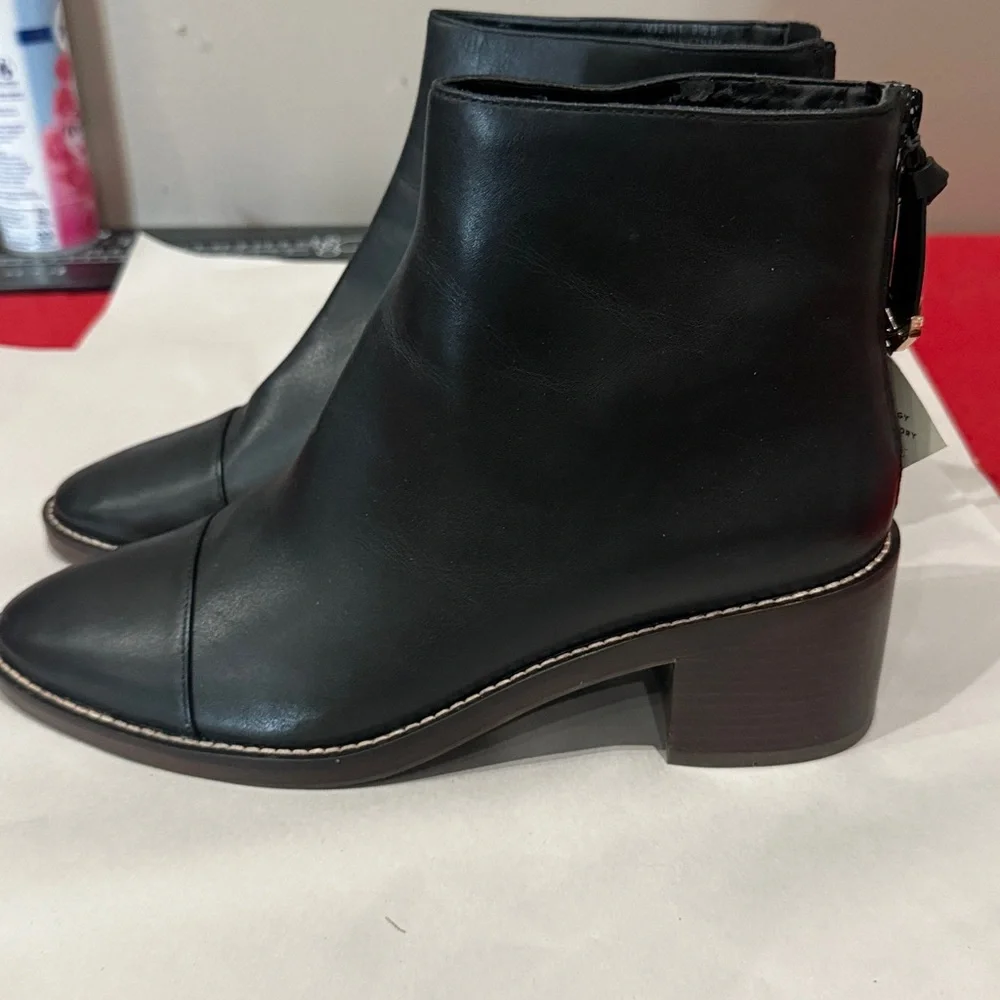 Cole Haan Black Leather Ankle Booties - Picture 4 of 5